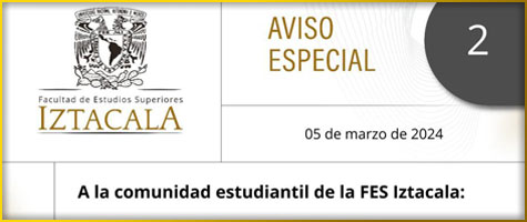AVISO ESPECIAL 02, Secretaría General Académica, Acciones para la seguridad de la comunidad Iztacala.