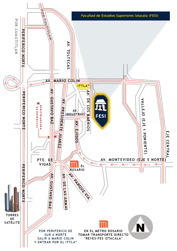 Vías de Acceso a la FES Iztacala