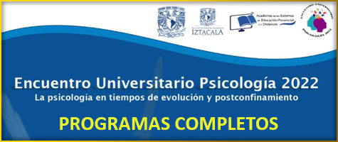 PROGRAMAS COMPLETOS del Encuentro Universitario Psicología 2022.