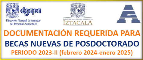 DOCUMENTACIÓN REQUERIDA PARA BECAS NUEVAS DE POSDOCTORADO, PERIODO 2023-II (febrero 2024-enero 2025)