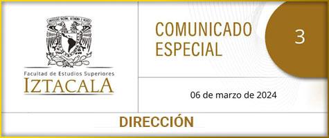 COMUNICADO ESPECIAL 03, Dirección, A la comunidad de la FES Iztacala: Reanudación de clases.