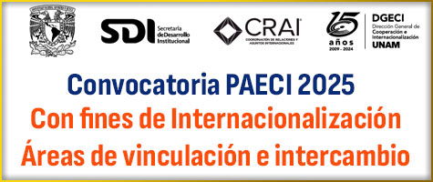 CONVOCATORIA DEL PROGRAMA PARA ACTIVIDADES ESPECIALES DE COOPERACIÓN INTERINSTITUCIONAL (PAECI) CON FINES DE INTERNACIONALIZACIÓN PARA PERSONAL ACADÉMICO, GRUPOS CULTURALES, PERSONAS FUNCIONARIAS Y PERSONAL DE CONFIANZA DE LAS ÁREAS DE VINCULACIÓN E INTERCAMBIO.