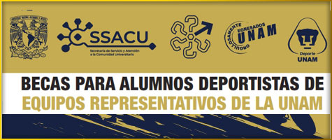 BECA PARA ALUMNOS DEPORTISTAS DE EQUIPOS REPRESENTATIVOS DE LA UNAM.