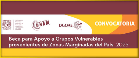 BECA para Apoyo a Grupos Vulnerables provenientes de zonas marginadas del país 2025.